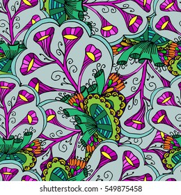 Abstract plant background decorative pattern with leaves
