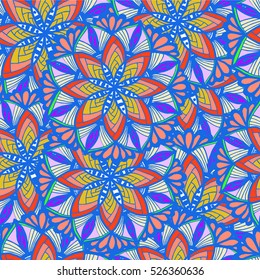 Abstract plant background of drawn shapes and leaves