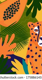 Resumen del fondo de la planta. Plantilla dibujada a mano para tarjeta de cumpleaños, invitación de fiesta de verano, venta de temporada, publicidad moderna de arte galar, foto de camiseta o impresión de bolsos, etc. 