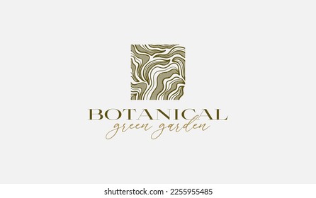 Abstract Plant Botanical Flower Line Art Line Drawing. Universal creative premium symbol. Vector illustration. Creative Minimal design template