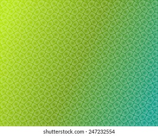 Abstract plant cell shaped pattern on green background