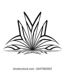 Elemento vegetal Abstractas. Forma de follaje orgánico. Ilustración vectorial natural. Gráfico floral decorativo.