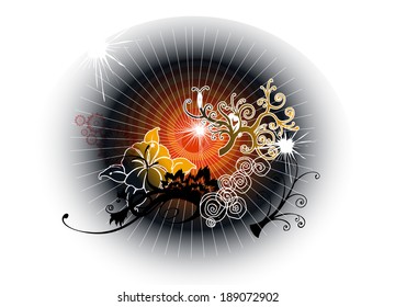 abstract plant graphic design 