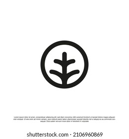 Abstract plant or grass logo design vector. For your brand or business,