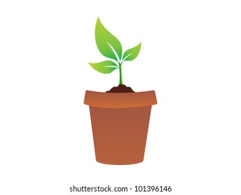 abstract plant icon vector illustration