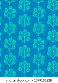 abstract plant motif pattern vector background