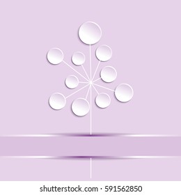 abstract plant on the violet background