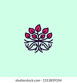 Abstract Plant with root fish