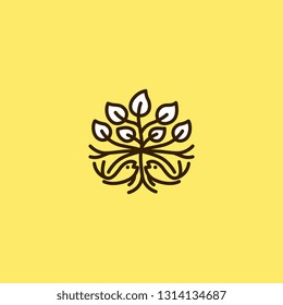Abstract Plant with root fish