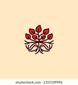 Abstract Plant with root fish