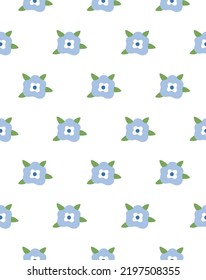 Abstract plant. Simple flower seamless pattern. Naive art, infantile style. Vector illustration.