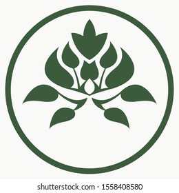 Abstract plant symbol. Tree icon.