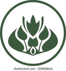 Abstract plant symbol. Tree icon.