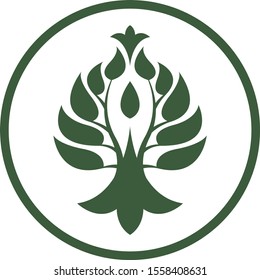 Abstract plant symbol. Tree icon.