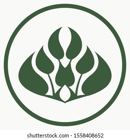 Abstract plant symbol. Tree icon.
