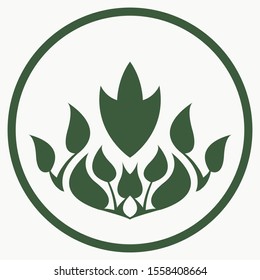 Abstract plant symbol. Tree icon.