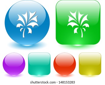 Abstract plant. Vector interface element.