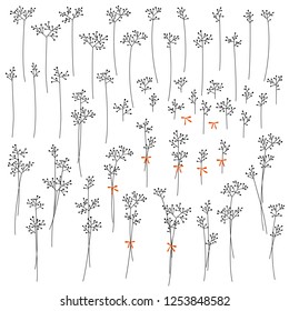Abstract plants illustration,