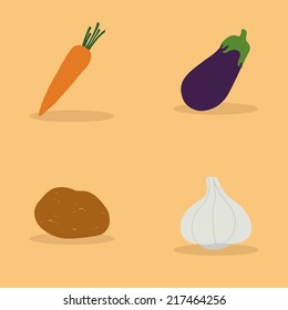 abstract plants on a light orange background