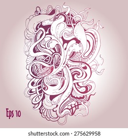 abstract plants. Tattoo or t-shirt