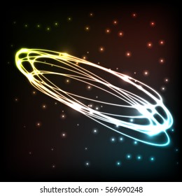 Abstract plasma background with colorful oval, stock vector