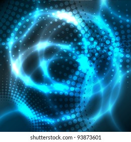 Abstract plasma background design with halftones