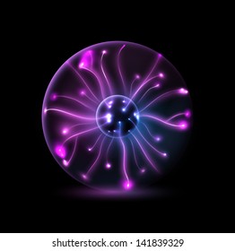 Abstract plasma sphere. Illustration contains transparency and blending effects, eps 10