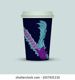 Abstract Plastic coffee cup