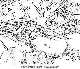 Abstract plastic lines texture vector background