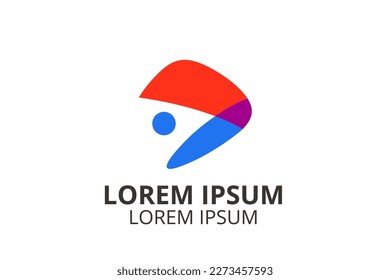 abstract play button icon logo design for cinema or movie event or company base in digital technology for recording