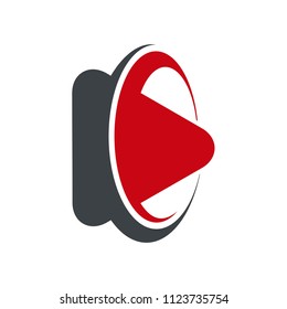 Abstract Play Button Logo