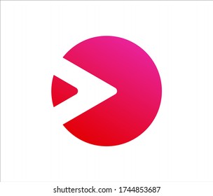 Abstract Play button logo design. useful for apps, website, brand, and identity. red play icon vector isolated.