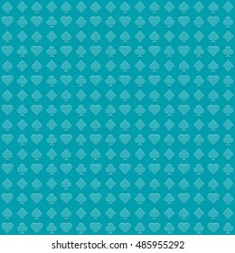 Abstract play cards symbol seamless pattern. Casino playing cards symbol concept background.