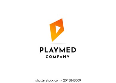 Abstract Play icon button logo design vector inspiration.