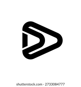 LETRA DE JUEGO ABSTRACTAS D DISEÑO DE LOGOTIPO MINIMALISTA MODERNO