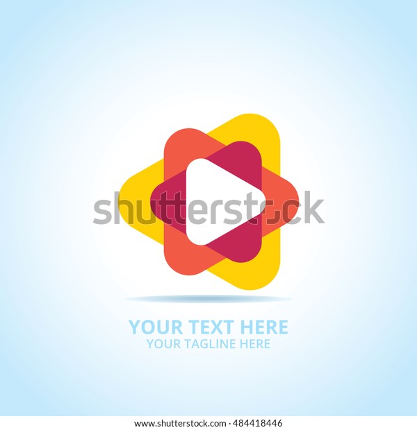 Abstract Play Logo Design Concept Emblem Stock Vector (Royalty Free ...