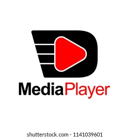 abstract Play logo and Media Player logo for Multimedia Company