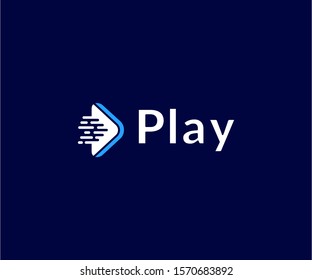 Abstract Play Logo. Modern template design.Vector illustration