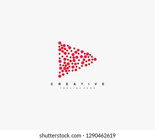 Abstract Play Logo Red Dots Circle 