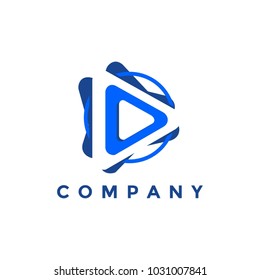 Abstract Play Media Logo Vector Design
