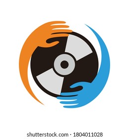 icono del logotipo de remix de música de reproducción abstracta. diseño de vector gráfico de concepto