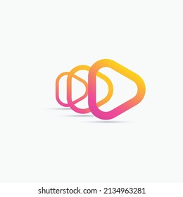 Abstract Player Logo Template Design.