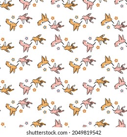 Abstract playful exotic humming bird shape pattern. Seamless modern simple collage style design for retro kids all over print. Trendy home decor, kid fashion, wallpaper in vector repeat.