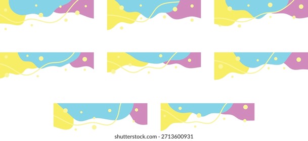 An abstract playful header design with fun shapes and a vibrant modern style.
