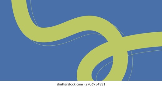 Abstrato plano de fundo mínimo divertido com linha ondulada. Cartaz com faixa curvilínea orgânica.