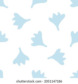 Abstract playful style cut out shape pattern. Seamless modern simple collage style design for retro kids all over print. Trendy geometric home decor, kid fashion, wallpaper in vector repeat.