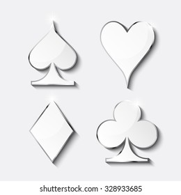 Abstract Playing Cards Elements icon,Casino vector icons.infographic vecter