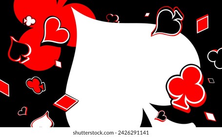 Abstract playing cards suit design element. Game concept