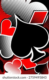 Abstract playing cards suit design element. Game concept