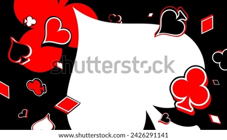 Abstract playing cards suit design element. Game concept